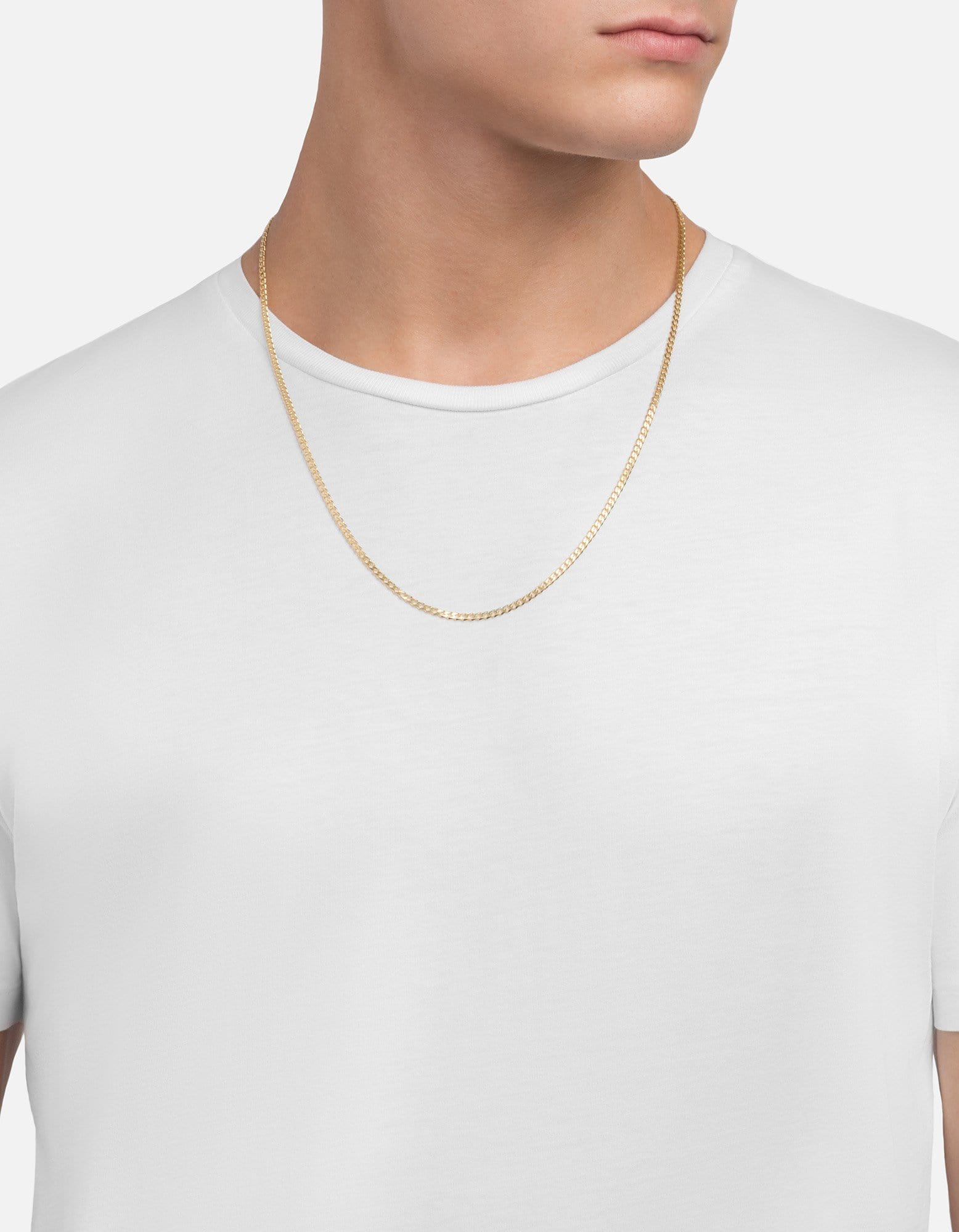 3mm Cuban Chain Necklace, Gold Vermeil