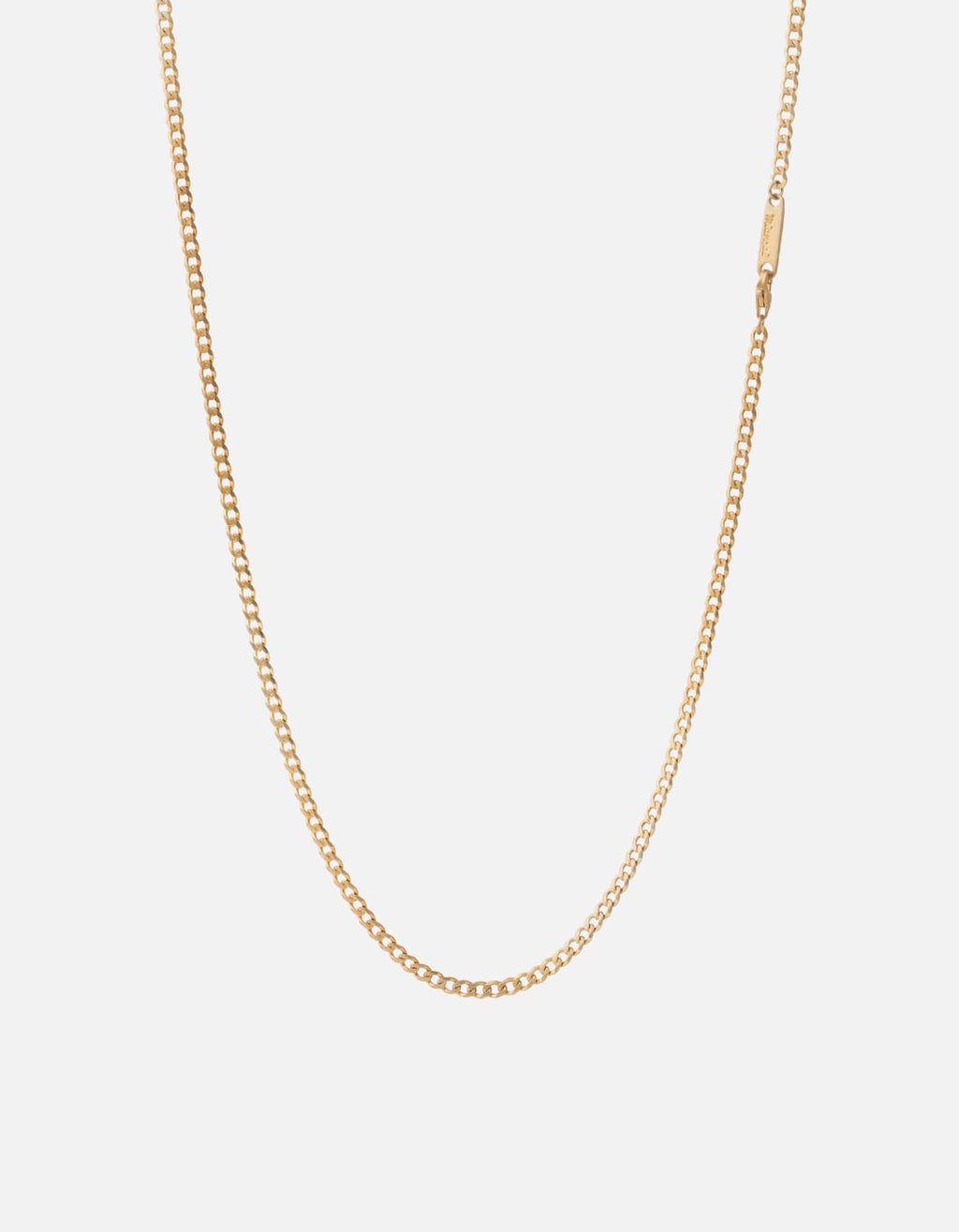 3mm Cuban Chain Necklace, Gold Vermeil