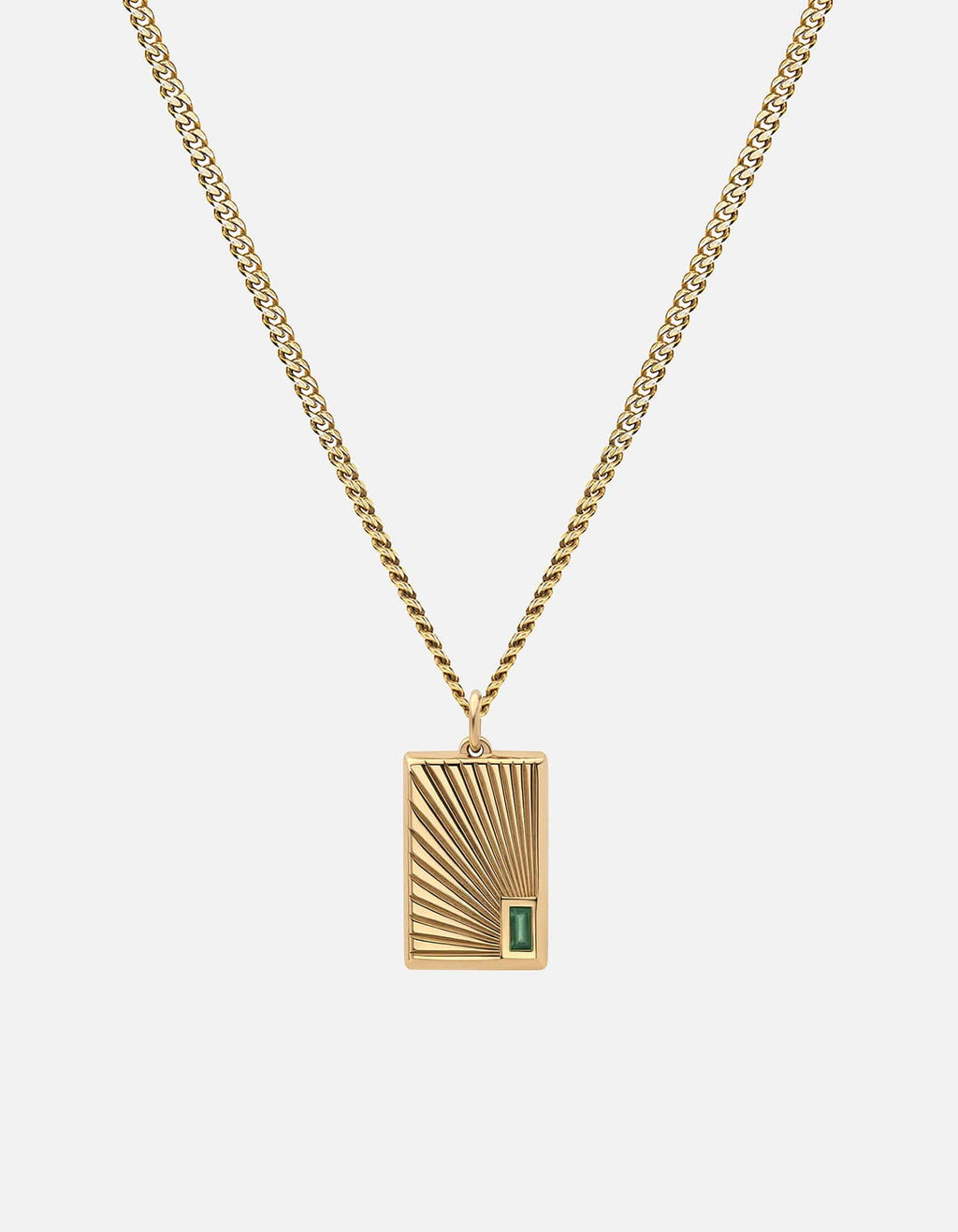 Luma Agate Pendant Necklace, Gold Vermeil