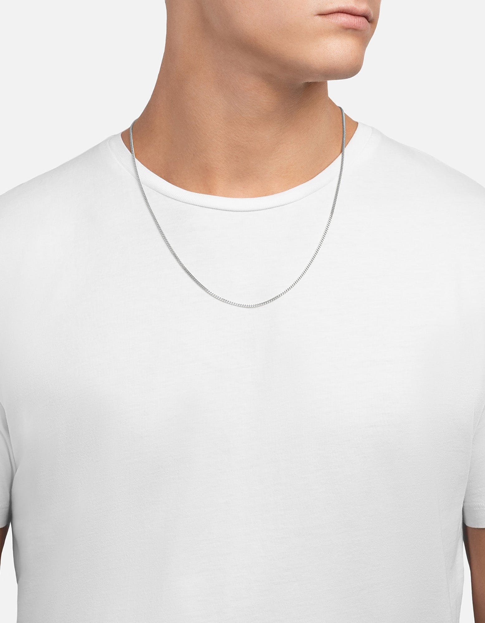 2mm Mini Annex Chain Necklace, Sterling Silver
